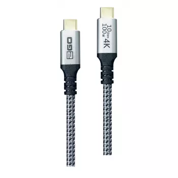 USB-Kabel 2GO 797512 USB 3.2 Gen 2 1,2 m USB C Schwarz Silber