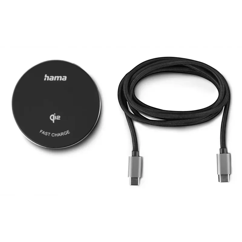 Hama 00201735 mobiles Ladegerät Smartphone Schwarz USB Kabelloses Laden Schnellladung Indoor
