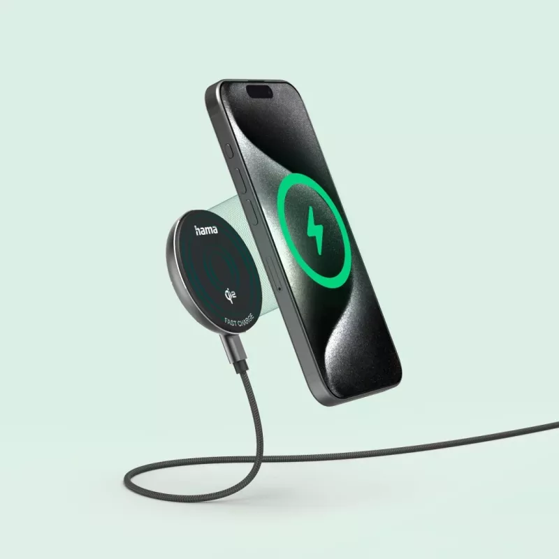 Hama 00201735 mobiles Ladegerät Smartphone Schwarz USB Kabelloses Laden Schnellladung Indoor