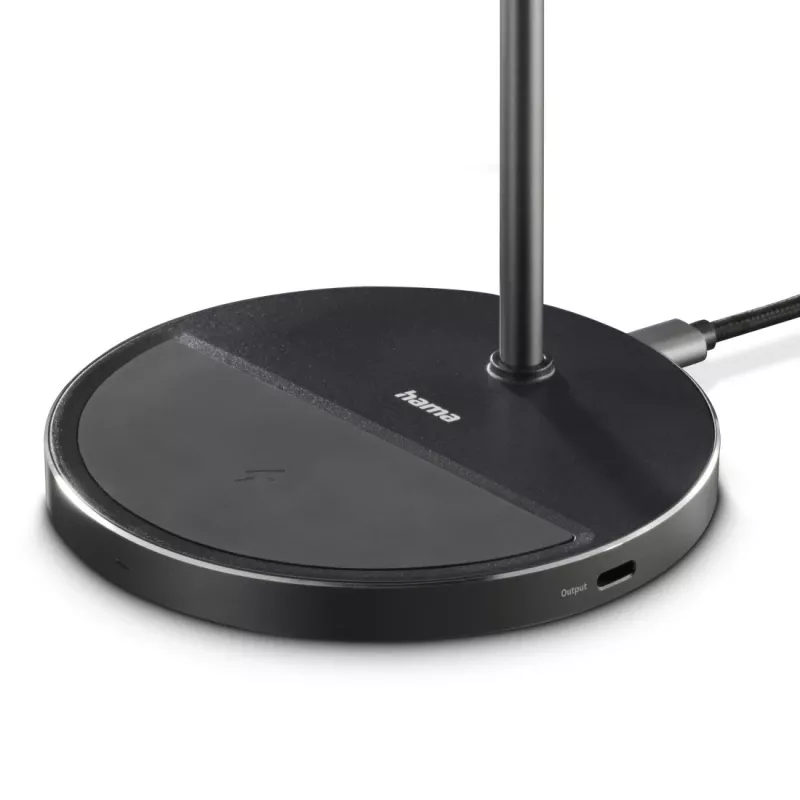 Hama 00201738 Ladegerät für Mobilgeräte Kopfhörer, Smartphone Schwarz USB Kabelloses Laden Schnellladefunktion Innenbereich