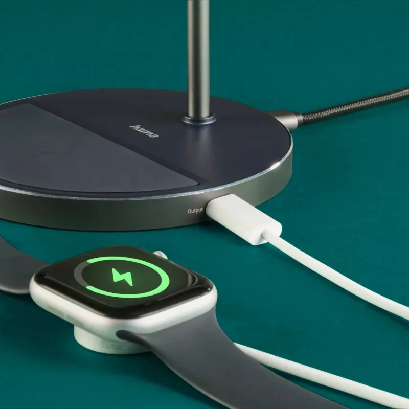 Hama 00201738 Ladegerät für Mobilgeräte Kopfhörer, Smartphone Schwarz USB Kabelloses Laden Schnellladefunktion Innenbereich