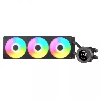 All-in-One-Flüssig-CPU-Kühler Cougar Poseidon Vistek 360, ARGB, 120-mm-Lüfter, 700–2500 U/min, Schwarz