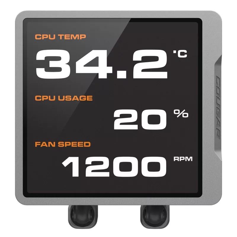 All-in-One-CPU-Flüssigkeitskühler Cougar Poseidon Vistek Pro 360, ARGB, 120-mm-Lüfter, Schwarz, Multi-Sockel-Unterstützung
