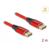 DeLOCK DisplayPort-Kabel 16K 60 Hz 2 m rot Metall