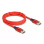 DeLOCK DisplayPort-Kabel 16K 60 Hz 2 m rot Metall