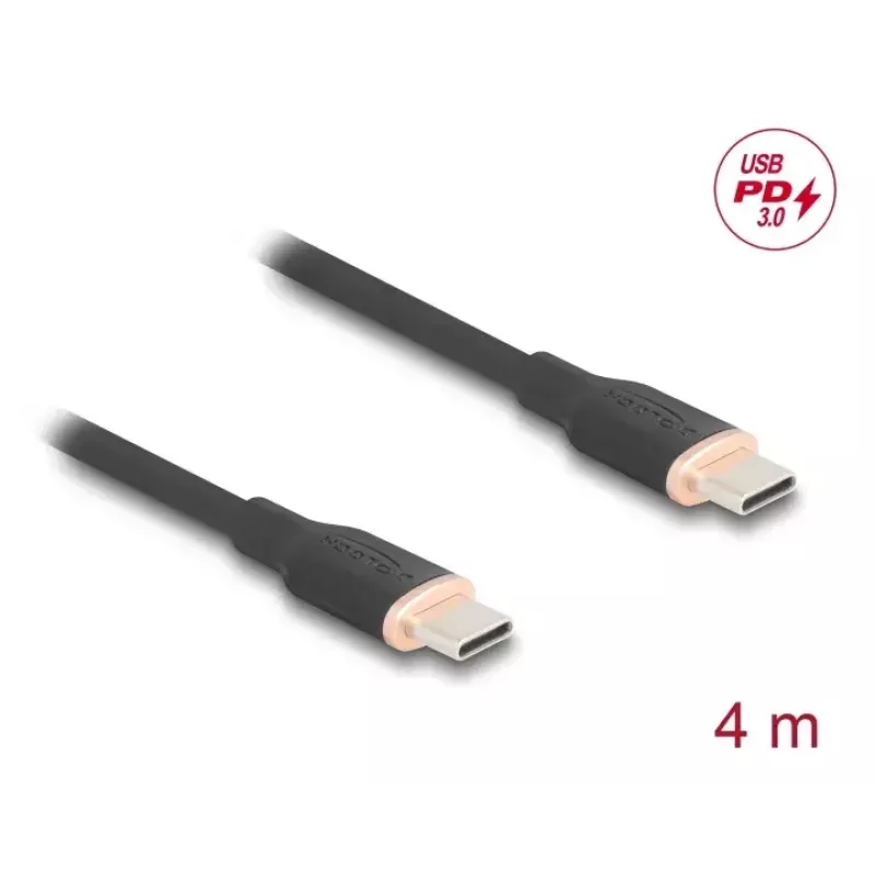 DeLOCK USB-Kabel USB 2.0 4m USB-C Schwarz 81240