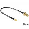 Koaxialkabel DeLOCK 88580 0,2 m SMA MMCX Schwarz
