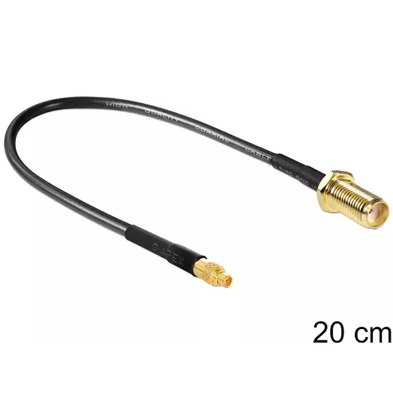 Koaxialkabel DeLOCK 88580 0,2 m SMA MMCX Schwarz