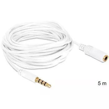 Audio-Kabel DeLOCK 3.5mm 5m Weiß