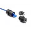 DeLOCK RJ45 Cat.6A Kupplung mit Schutzkappe IP67 staub- und wasserdicht