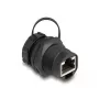 DeLOCK RJ45 Cat.6A Kupplung mit Schutzkappe IP67 staub- und wasserdicht