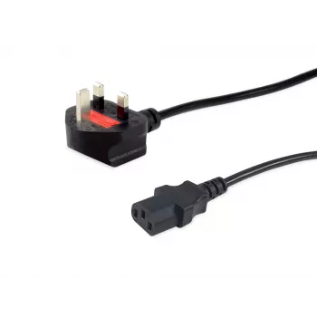 Equip UK Netzkabel, C13 auf BS1363, 3,0m, 10A Sicherung