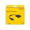DeLOCK Adapter DisplayPort 1.2 Stecker auf DVI Buchse 4K Passiv schwarz