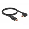 DisplayPort-Kabel DeLOCK 87044 8K 60Hz 1m Stecker gerade auf 90° links abgewinkelt