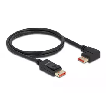 DisplayPort-Kabel DeLOCK 87044 8K 60Hz 1m Stecker gerade auf 90° links abgewinkelt
