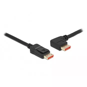 DisplayPort-Kabel DeLOCK 87044 8K 60Hz 1m Stecker gerade auf 90° links abgewinkelt