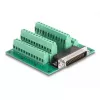 DeLOCK D-Sub HD 44-poliger Stecker auf Reihenklemme für DIN-Schiene 84x86x30mm