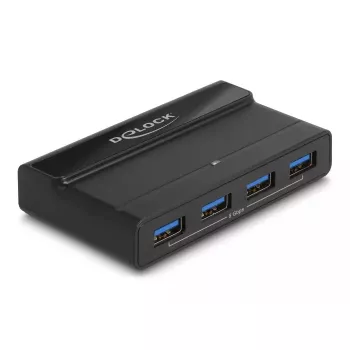 Delock USB Switch 4 x Gerät 2 x Host 5 Gbit/s Schwarz