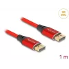 DeLOCK DisplayPort-Kabel 16K 60 Hz 1 m rot Metall