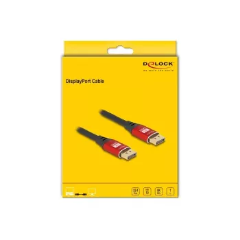 DeLOCK DisplayPort-Kabel 8K 60 Hz 1 m rot Metall