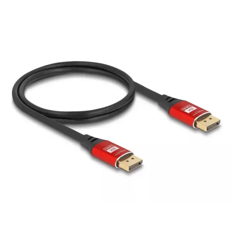 DeLOCK DisplayPort-Kabel 8K 60 Hz 2 m rot Metall