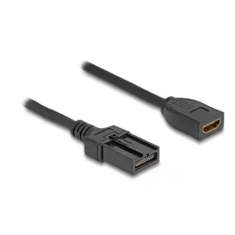 DeLOCK HDMI Automotive Kabel HDMI-A Buchse auf HDMI-E Stecker 3 m 4K 60 Hz
