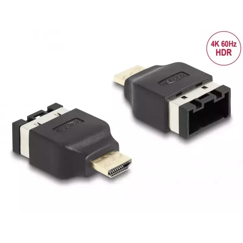 DeLOCK HDMI Automotive Adapter HDMI-E Buchse auf HDMI-A Stecker 4K 60 Hz