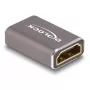 DeLOCK HDMI-Adapter Buchse auf Buchse 8K 60 Hz grau Metall