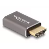 DeLOCK HDMI-Adapter Stecker zu Buchse 8K 60 Hz grau Metall