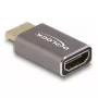 DeLOCK HDMI-Adapter Stecker zu Buchse 8K 60 Hz grau Metall