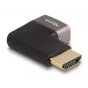 DeLOCK HDMI-Adapter Stecker auf Buchse 90° rechtwinklig 8K 60 Hz grau Metall