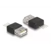 DeLOCK Adapter USB 2.0 Typ-A Buchse auf 4 Pin Schwarz Silber 5V
