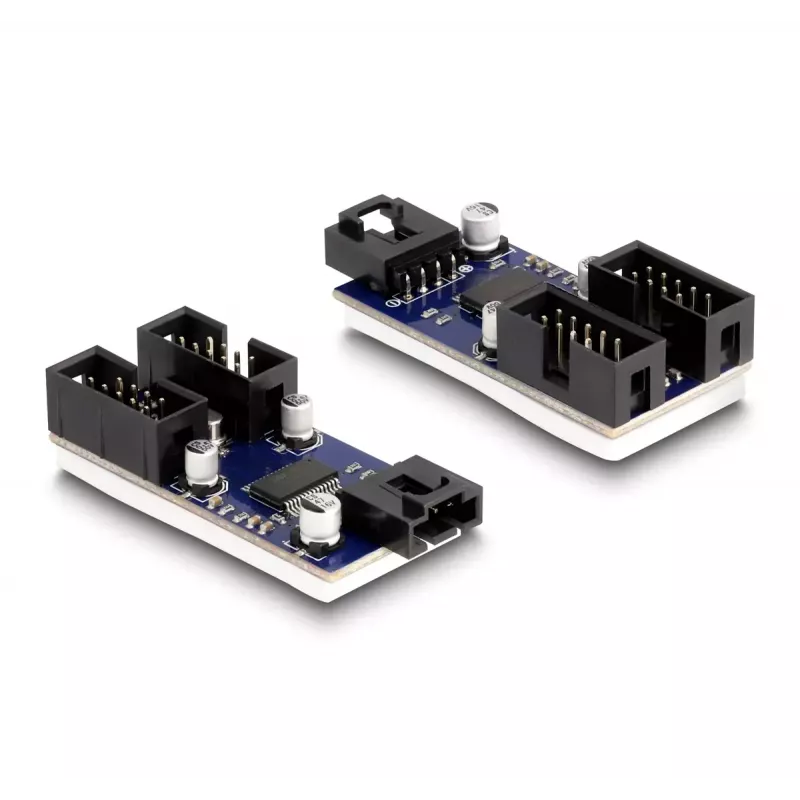 DeLOCK USB 2.0 Stiftleiste Hub 2 Port Schwarz Blau