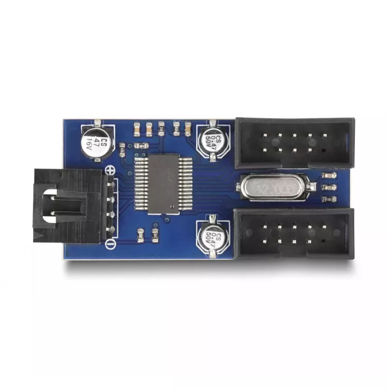 DeLOCK USB 2.0 Stiftleiste Hub 2 Port Schwarz Blau