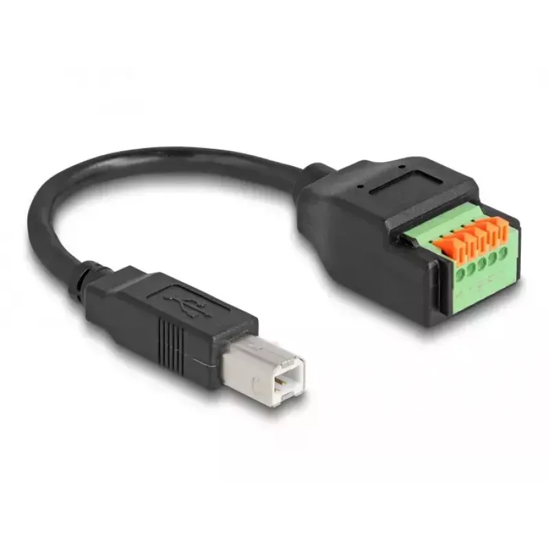 DeLOCK USB 2.0 Kabel Typ-B Stecker auf Klemmleistenadapter 15 cm