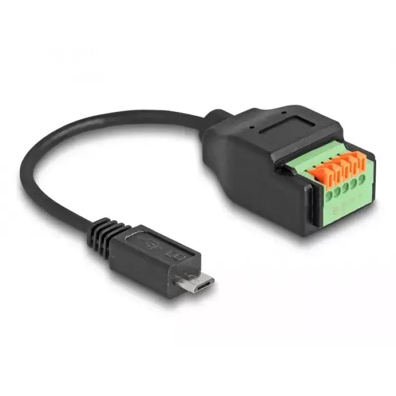 DELOCK USB 2.0 Kabel Typ Micro-B Stecker auf Klemmleistenadapter 15 cm