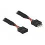 USB-Kabel DeLOCK 0,5m 2xUSB2.0