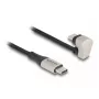 DeLOCK USB 2.0 Kabel USB Type-C Stecker auf Stecker 180° abgewinkelt 2 m PD 60 W