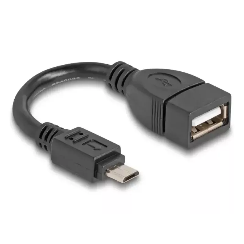 DeLOCK USB 2.0 OTG-Kabel Micro-B-Stecker auf Typ-A-Buchse 11 cm