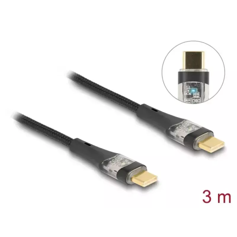 DeLOCK USB 2.0 Daten- und Schnellladekabel 3 m 100 W