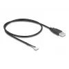 DeLOCK USB-Kabel USB 2.0 0,6m USB A 5-Pin Klemmleiste Schwarz