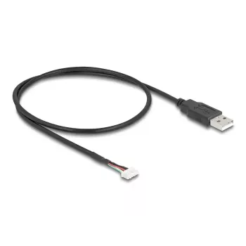 DeLOCK USB-Kabel USB 2.0 0,6m USB A 5-Pin Klemmleiste Schwarz