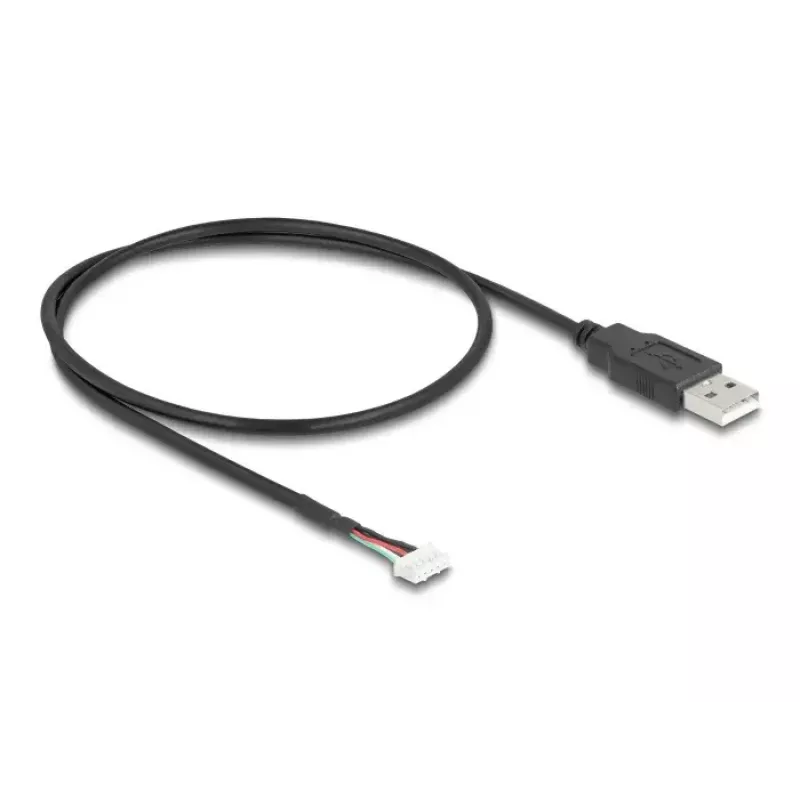 DeLOCK USB-Kabel USB 2.0 0,6m USB A 5-Pin Klemmleiste Schwarz
