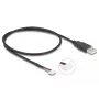 DeLOCK USB-Kabel USB 2.0 0,6m USB A 5-Pin Klemmleiste Schwarz