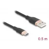 USB-Kabel DeLOCK 81225 0,5 m USB A USB C Schwarz