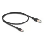 USB-Kabel DeLOCK 81225 0,5 m USB A USB C Schwarz