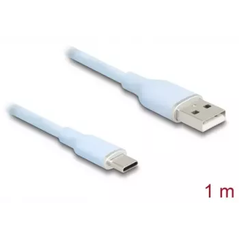 DeLOCK USB-Kabel USB 2.0 1 m USB A USB C Blau 81222