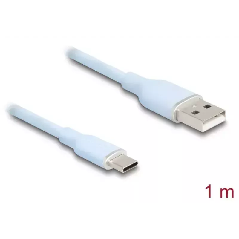 DeLOCK USB-Kabel USB 2.0 1 m USB A USB C Blau 81222