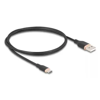 DeLOCK USB-Kabel USB 2.0 1 m USB A USB C Schwarz