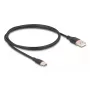 DeLOCK USB-Kabel USB 2.0 1 m USB A USB C Schwarz